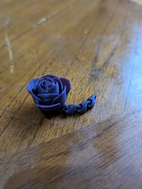 Rose Keychain – 3D Printed Floral Accessory - Image 4