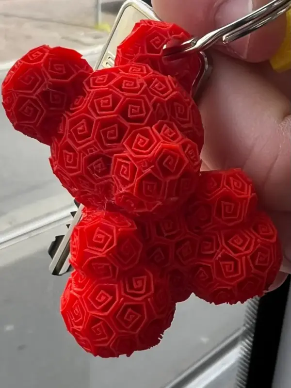 Rose Bear Keychain – 3D Printed Mother's Day Gift - Image 3