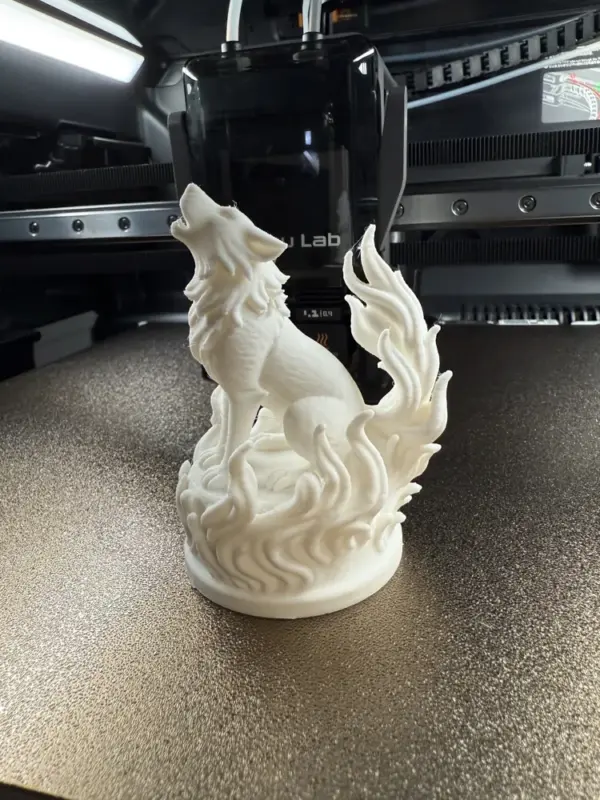 Heart of the Wolf – Guardian of the Wild Bond – 3D Printed Wolf Figurine - Image 2