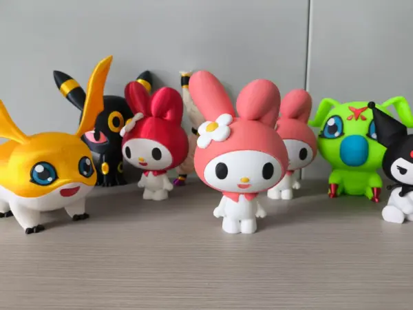 Sanrio Hello Kitty Multicolor Assembly – 3D Printed Collectible