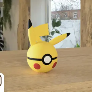 Pikachu Ball – Magnetic Poké Ball with Pikachu Tail