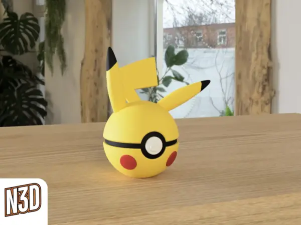 Pikachu Ball – Magnetic Poké Ball with Pikachu Tail