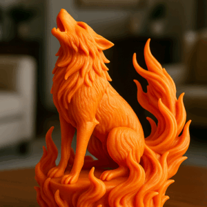 Heart of the Wolf – Guardian of the Wild Bond – 3D Printed Wolf Figurine
