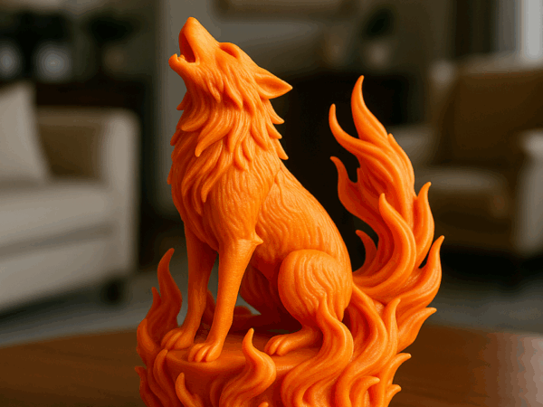 Heart of the Wolf – Guardian of the Wild Bond – 3D Printed Wolf Figurine