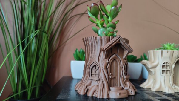 Enchanted Tree Trunk Planter & Organizer – 3D Printed Woodland Decor - Image 3