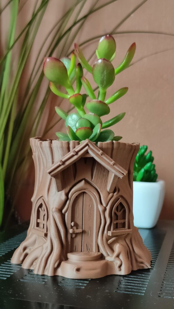 Enchanted Tree Trunk Planter & Organizer – 3D Printed Woodland Decor - Image 2