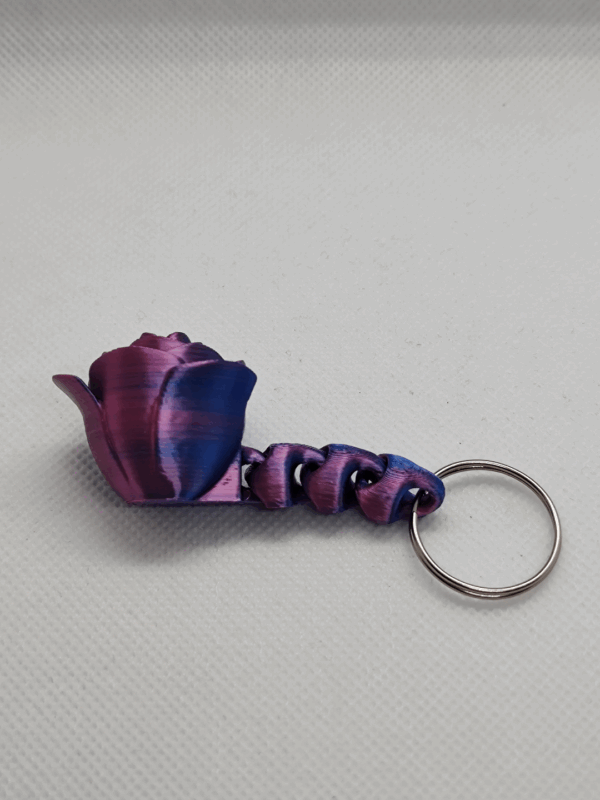 Rose Keychain – 3D Printed Floral Accessory - Image 2