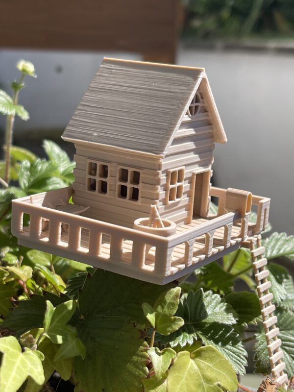 Mini Treehouse with Ladder for Flower Pot – 3D Printed Plant Decor - Image 3
