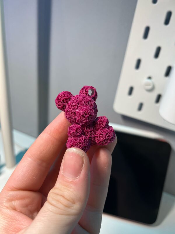 Rose Bear Keychain – 3D Printed Mother's Day Gift - Image 4
