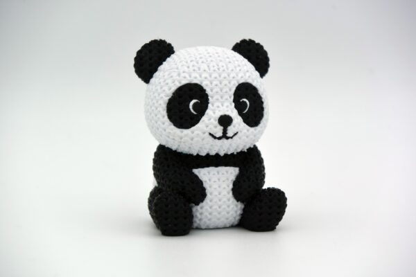 Knitted Panda – 3D Printed Knitted-Style Miniature