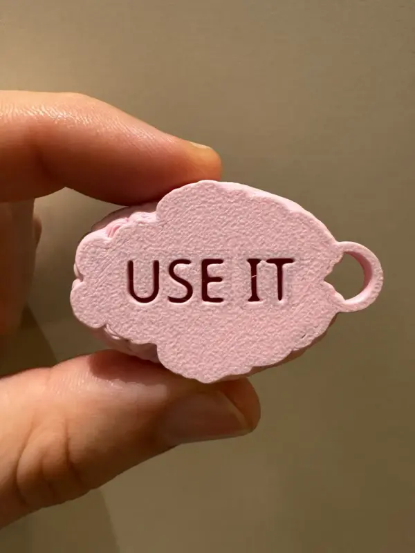 Brain Keychain – Funny 3D Printed Accessory - Image 4
