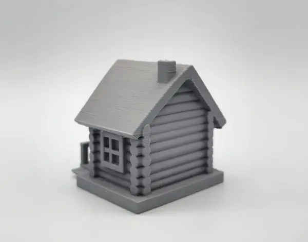 Log Cabin Miniature – 3D Printable Log House with Porch - Image 2