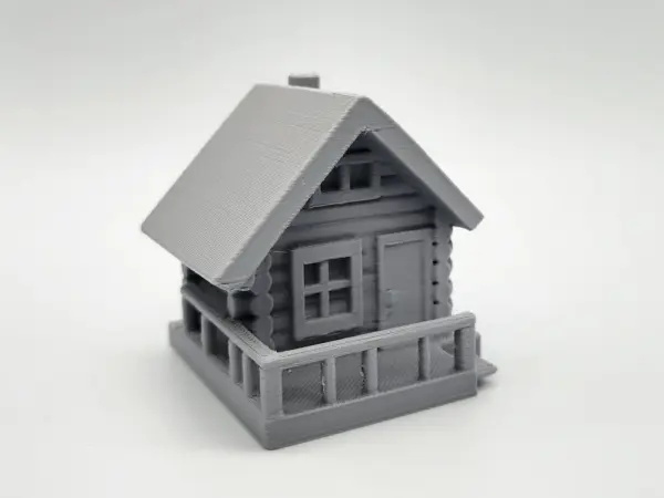 Log Cabin Miniature – 3D Printable Log House with Porch