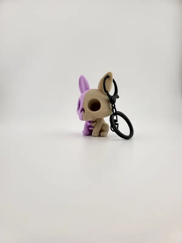 Kawaii Skeleton Bunny Keychain – Cute Creepy Charm - Image 5