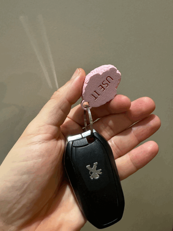 Brain Keychain – Funny 3D Printed Accessory - Image 2
