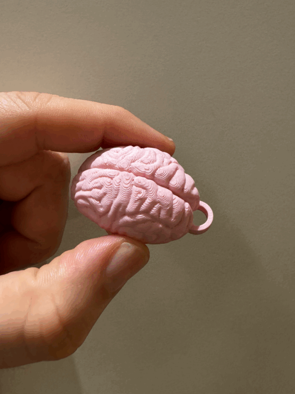 Brain Keychain – Funny 3D Printed Accessory - Image 3